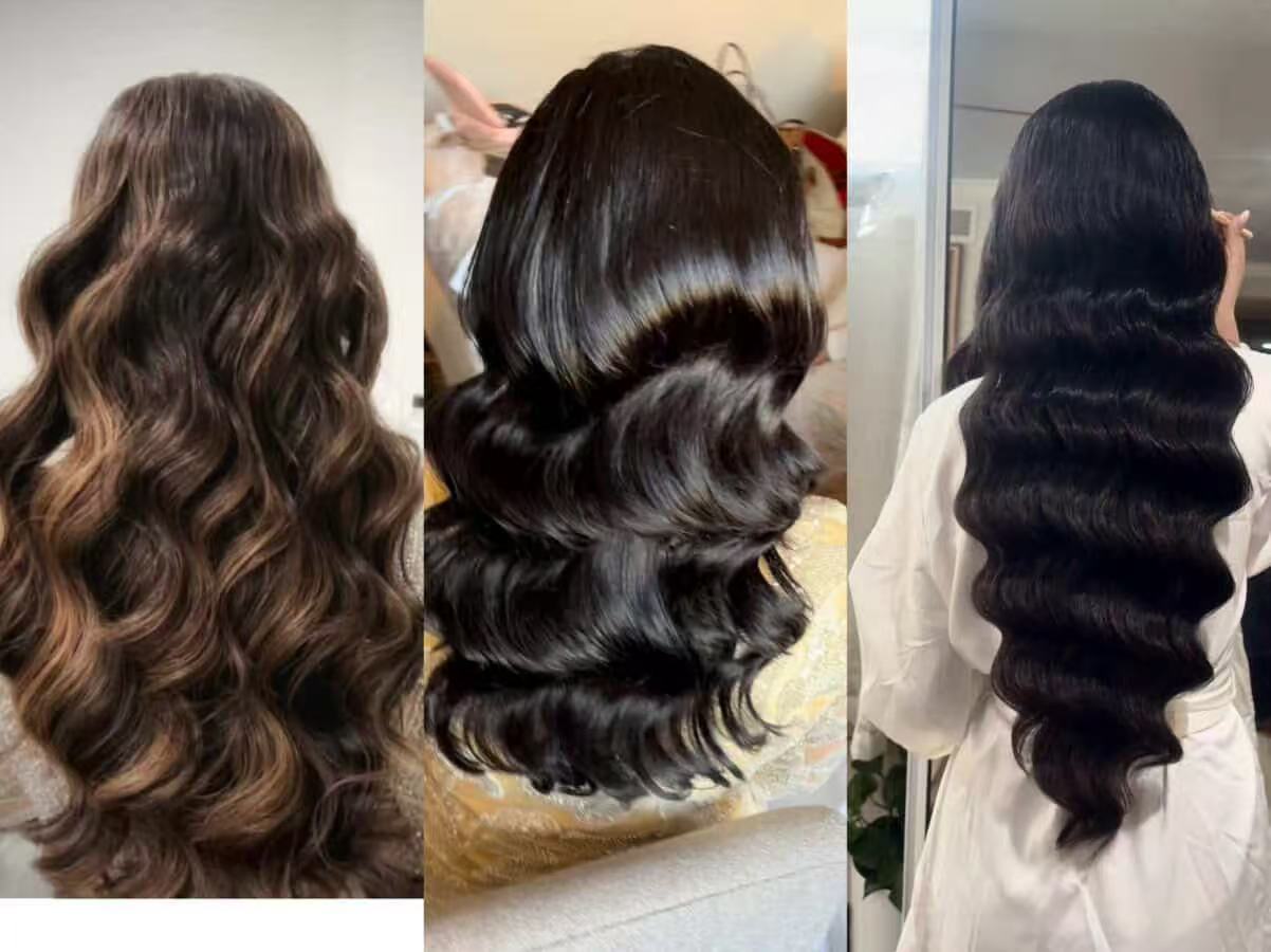 Waves and downstyles comparison: Senior Artist on the left, Master Artist in the middle, and Lead Artist Rose on the right