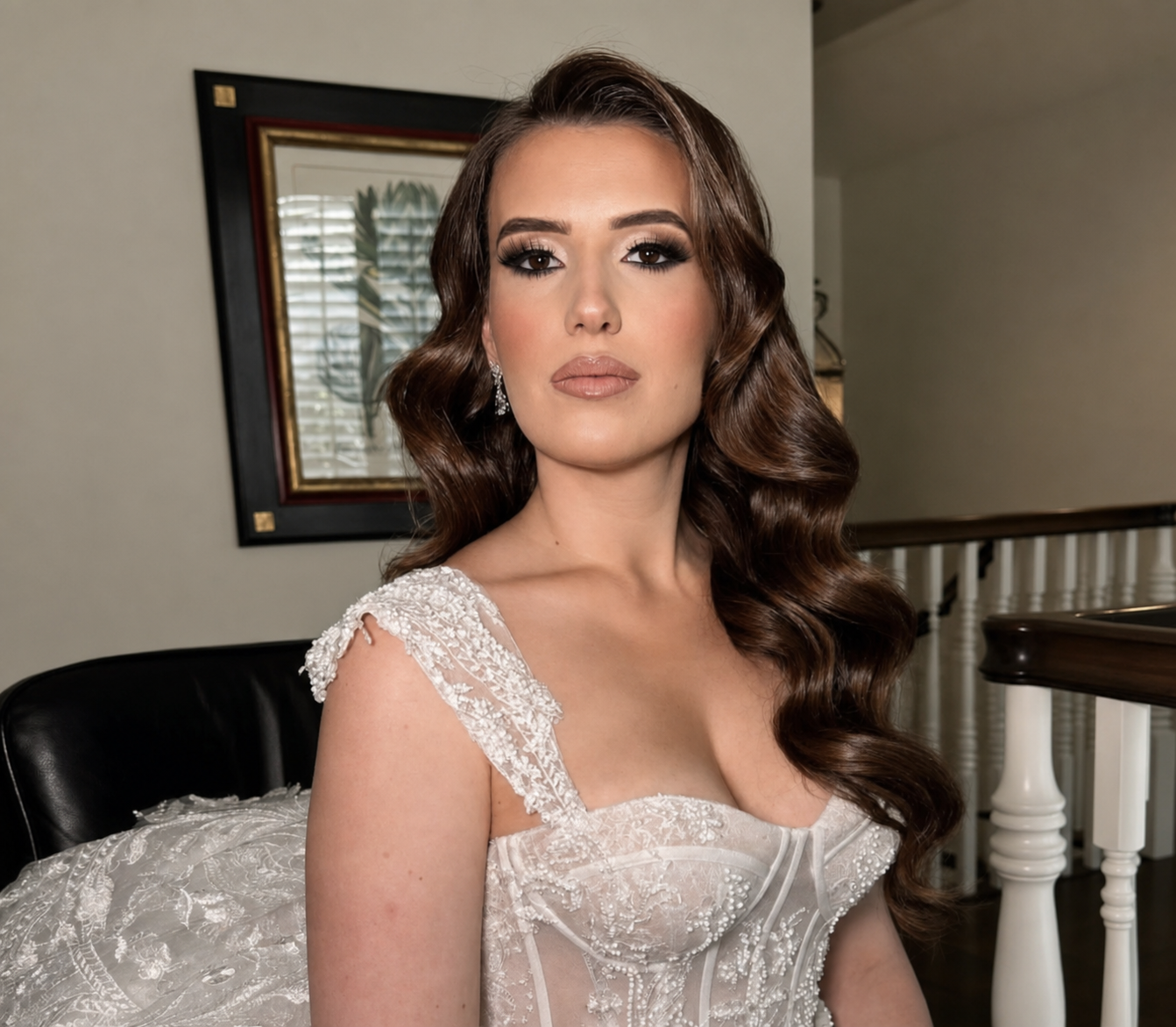 Bridal Hollywood waves by Art Creation In CA