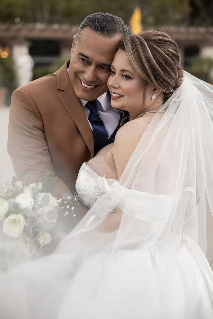 Bride and groom wedding portrait